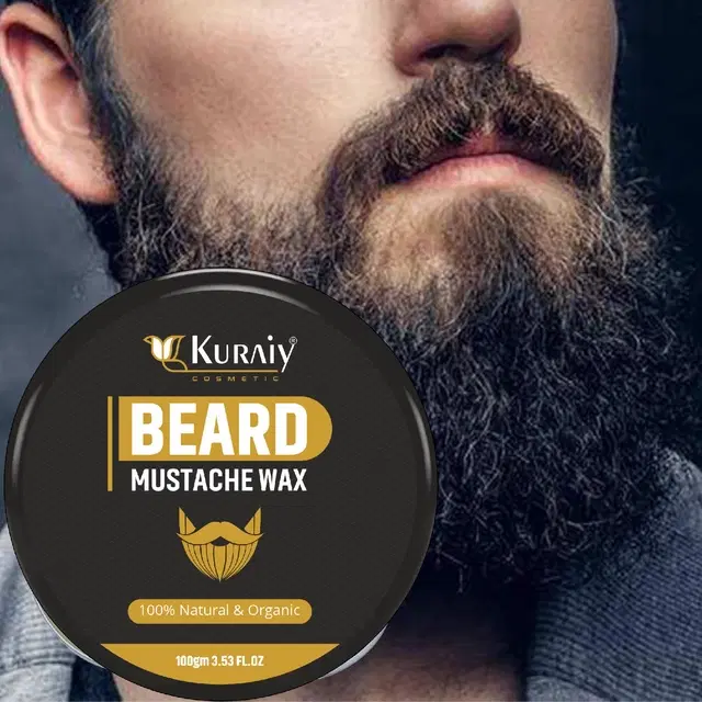 Kuraiy Cosmetic Beard and Mustache Wax, 100 g
