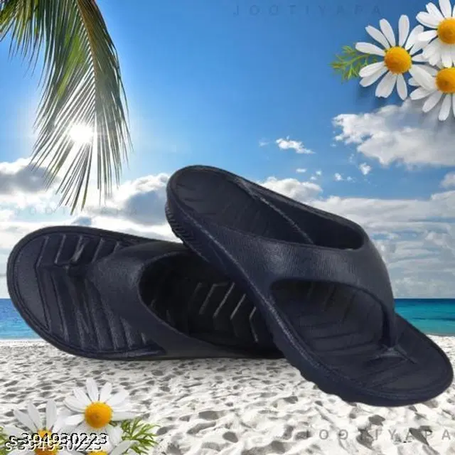 Flipflops for Women (Navy Blue, 5)