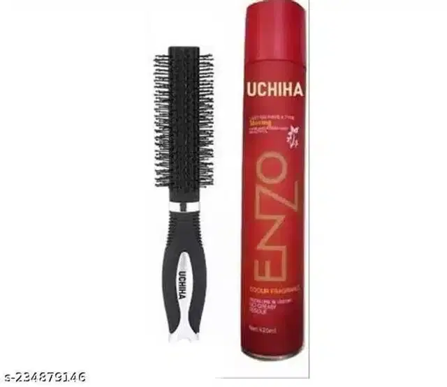 Hair Spray with Comb, Black, Set of 2