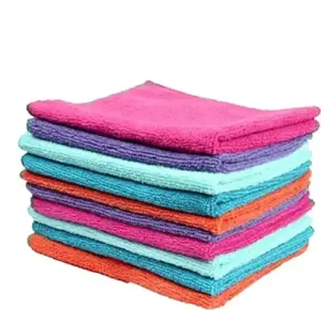 Microfiber Multipurpose Kitchen Napkins, Multicolor, Pack of 10