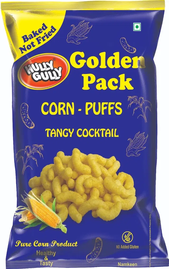 Hully Gully Golden Pack Corn Puffs Tangy Cocktail 150 g
