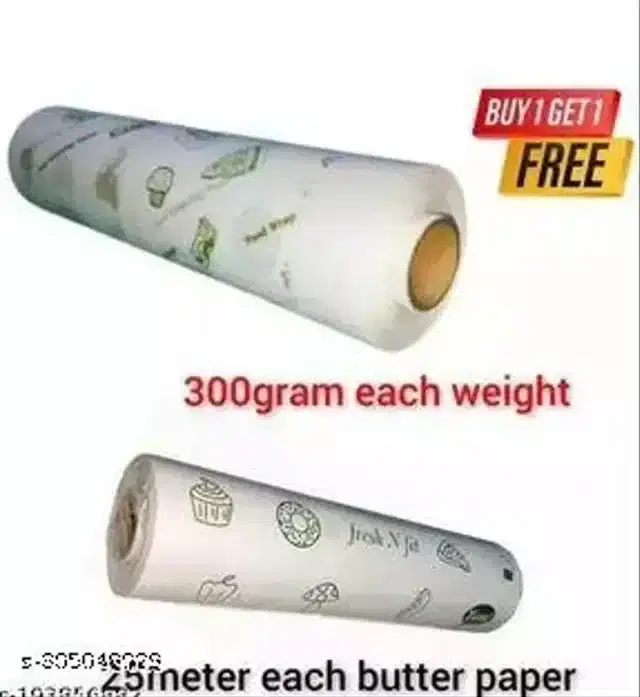 Food Wrapping Butter Paper, Pack of 2, 25 m