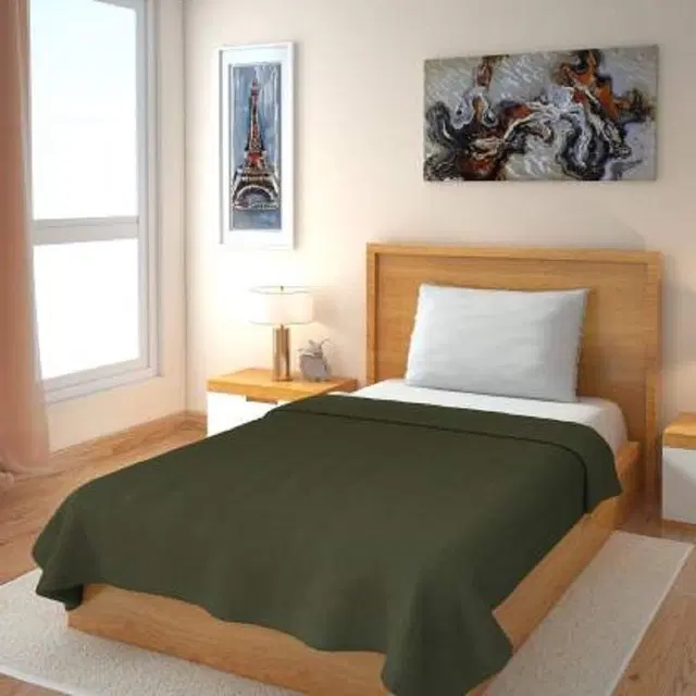 Fleece Blanket, Green, 60x90 Inches
