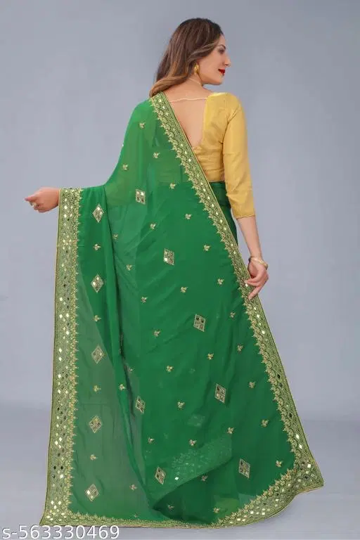 Green Saree for Women (Green)