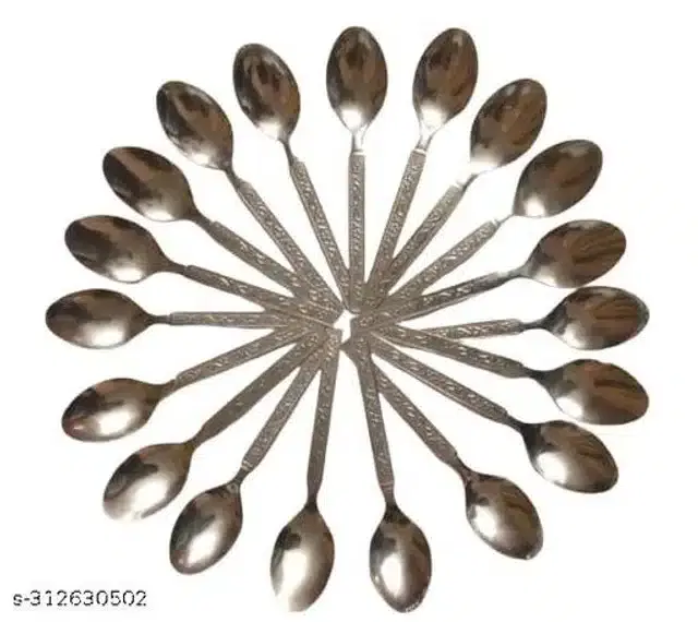 Stainless Steel Spoons, Silver, Pack of 24