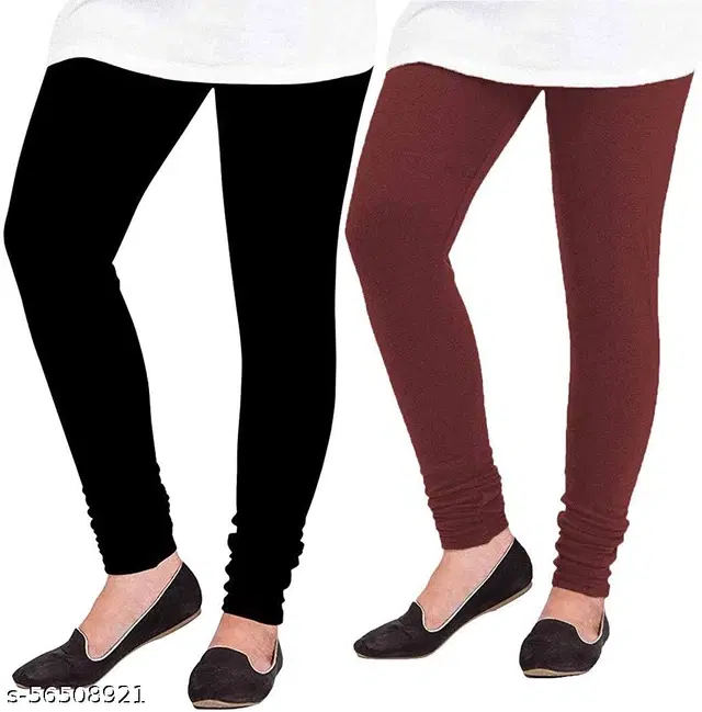 Cotton Legging For Women, Multicolour, (Pack Of 2)