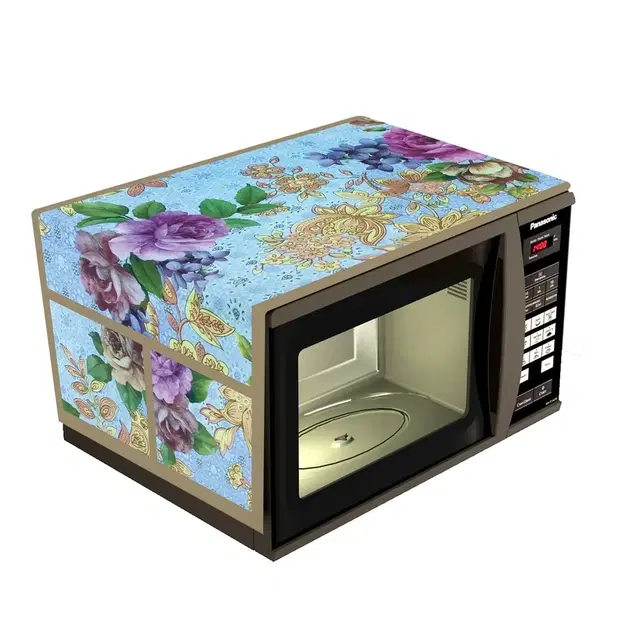 Krishna E PVC Purple Flower Micro wave cover Cover Pack of 1