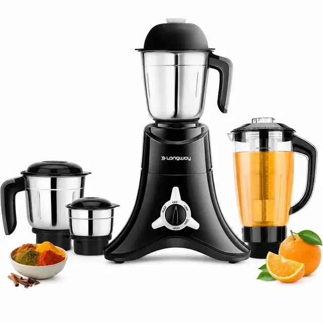 Longway Orion 900 W Juicer Mixer Grinder, Orion | 4 Jars | Black