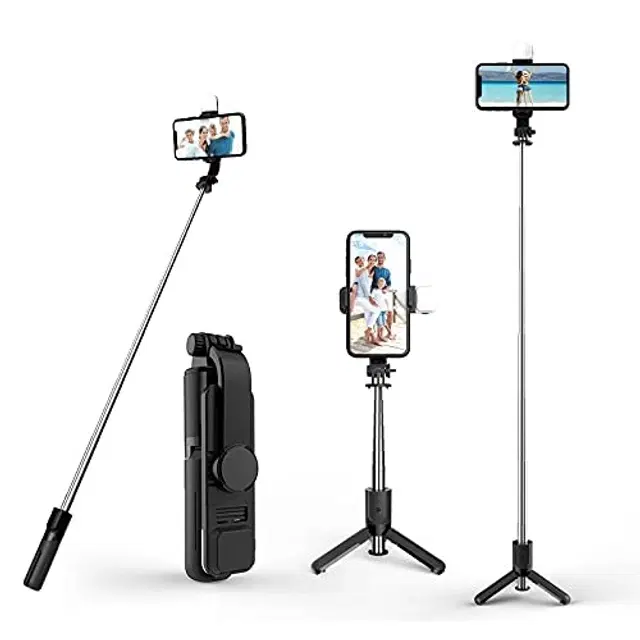 3 in 1 Selfie Stick, Tripod & Mobile Holder, Black