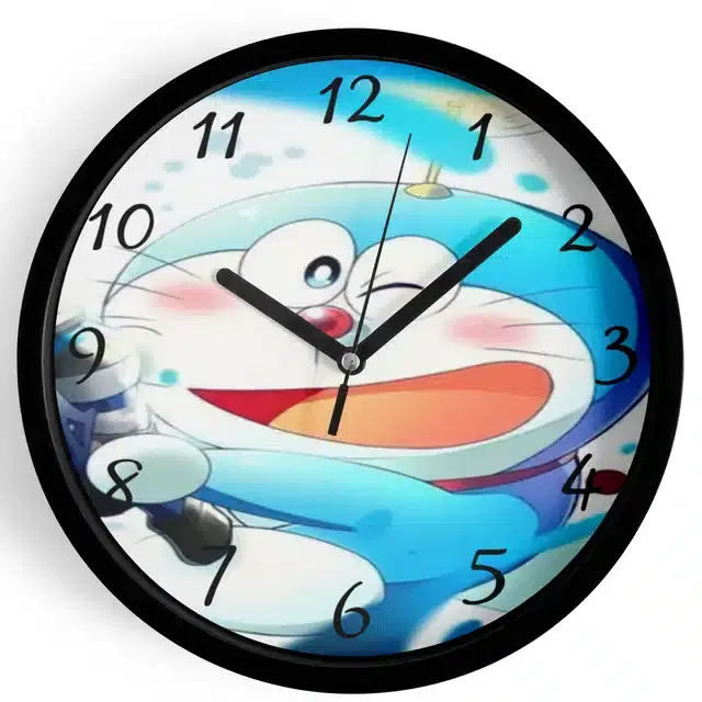 Doraemon Analog Wall Clock, Multicolor, 7 Inches