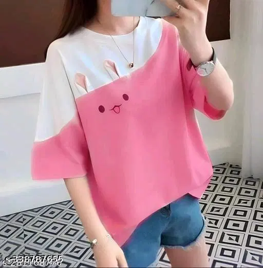 Polycotton T-shirt for Women, Multicolour (S)