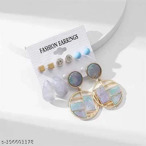 Earring Set Solid Color Fashion Jewelry Combo