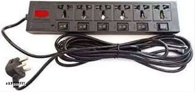 Plastic Universal Surge Protector, Black