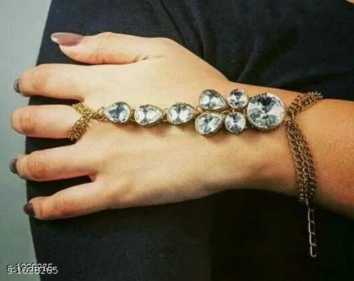 Alloy Bracelets for Women & Girls, White