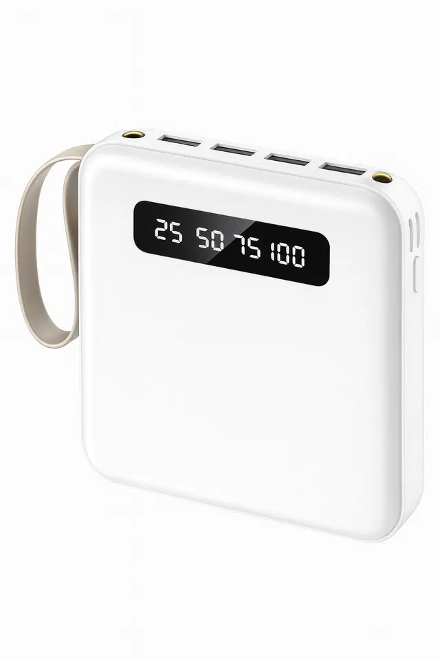 AMYTEL 10000 mAh 18 W Nano Pocket Size Power Bank  (White, Lithium-ion, Power Delivery)