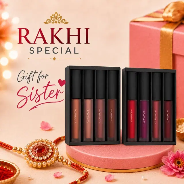 Liquid Matte Lipstick Pack of 8 | Gift for Sister | Rakhi Special