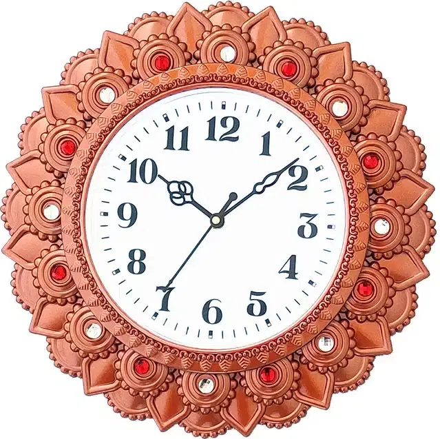 Analog Wall Clock for Home, Peach
