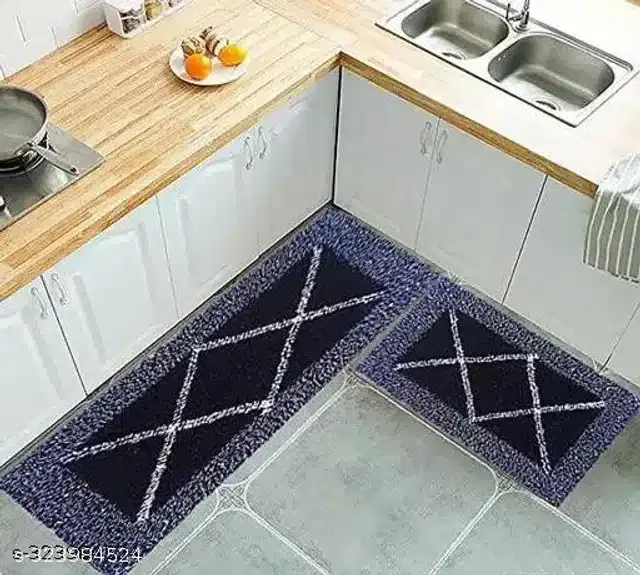 Cotton Floormats for Home, Multicolor, Set of 2