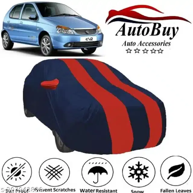 Taffeta Waterproof Car Cover for Tata Indica eV2, Multicolor