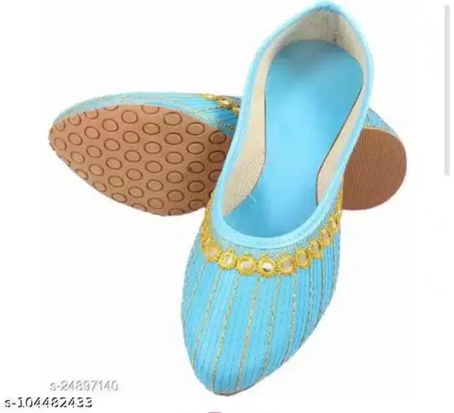 Juttis for Women (Sky Blue, 4)
