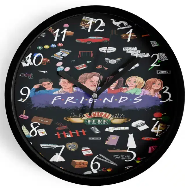 Analog Wall Clock for Home, Multicolor, 7 Inches