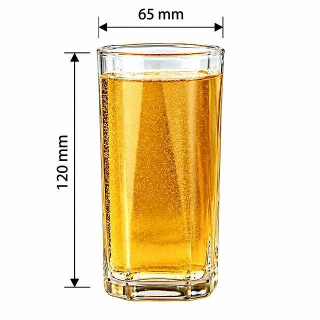 Yera Prima Pyramid Glass Tumbler, 275 ml, Set Of 6 – Textured Glass Tumblers