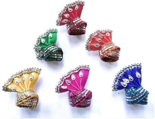 Laddu Gopal Pagdi, Pack of 6, Multicolor