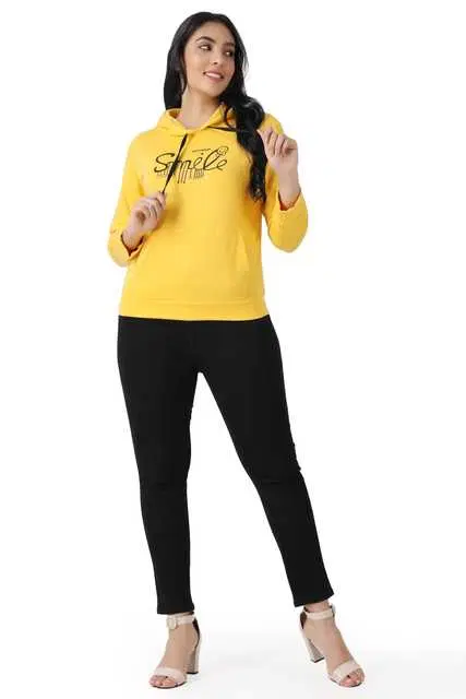 Hoodie for Women (Mustard, M) (A57)