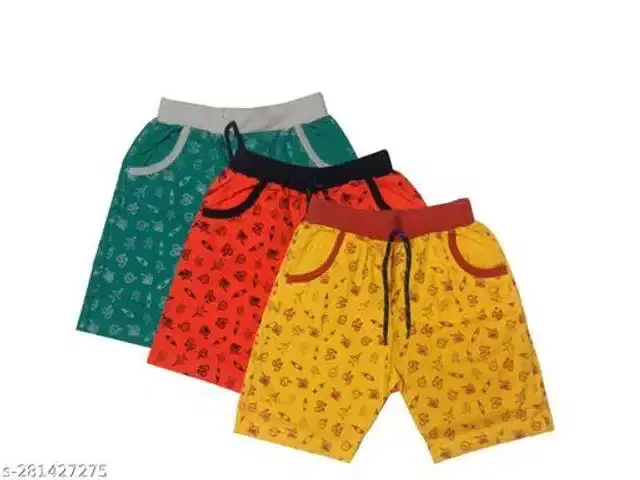 Shorts for Boys, Pack of 3 (Multicolor, 4-5 Years)
