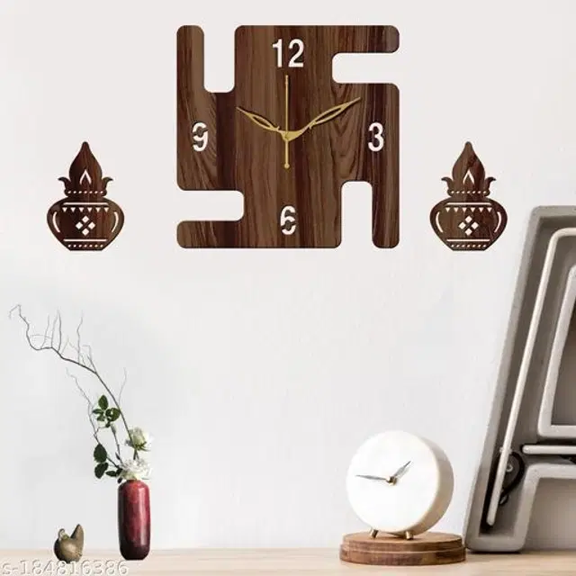 Wooden Wall Clock, Brown