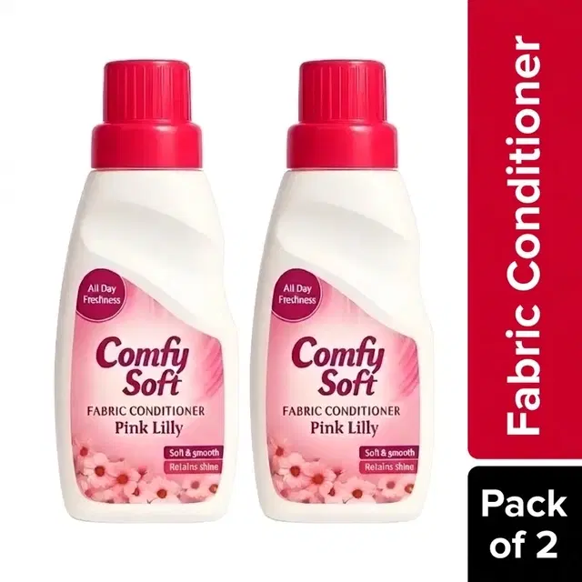 Comfy Soft Fabric Coditioner Pink Lily 2X200 ml (Pack of 2)
