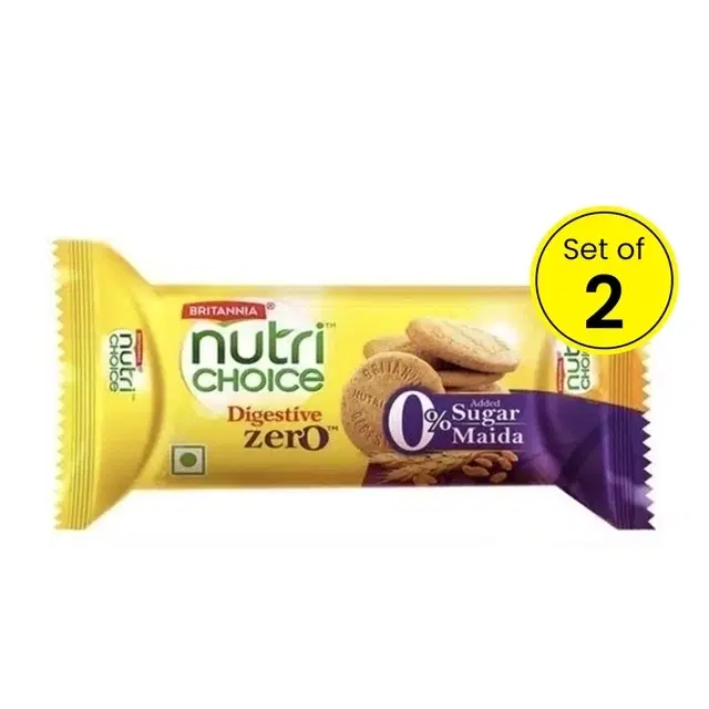 Britannia Nutrichoice Digestive Zero Biscuits 2X100 g (Pack of 2)