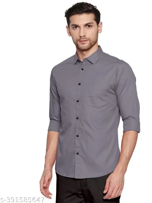 Spread Collar Kurta for Men (Grey, M)