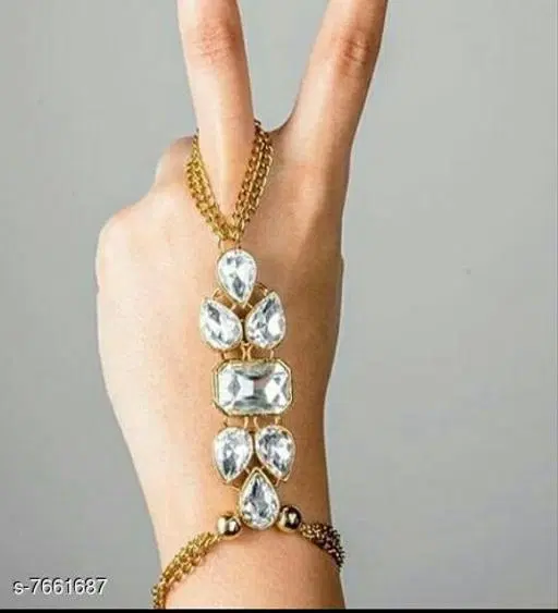 Alloy Bracelets for Women & Girls, White