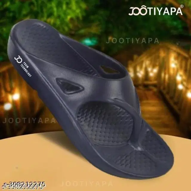 Flipflops for Women (Navy Blue, 6)