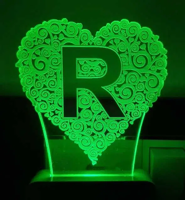 7 Colors Changing 3D LED Night Lamp with Plug for Home & office, Small Size, Ms-156