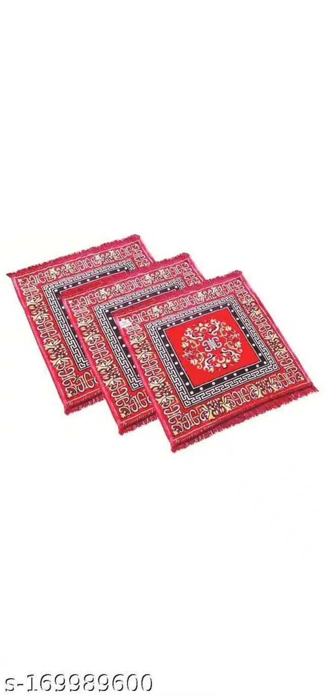 Prayer Mats, Red, 20x19x0.5 inches, Pack of 3