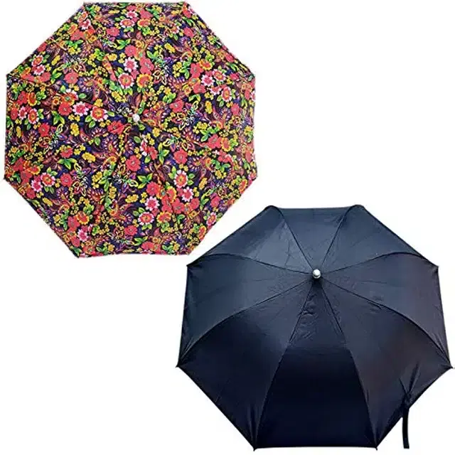 Nylon Umbrellas Combo, Multicolor, Pack of 2