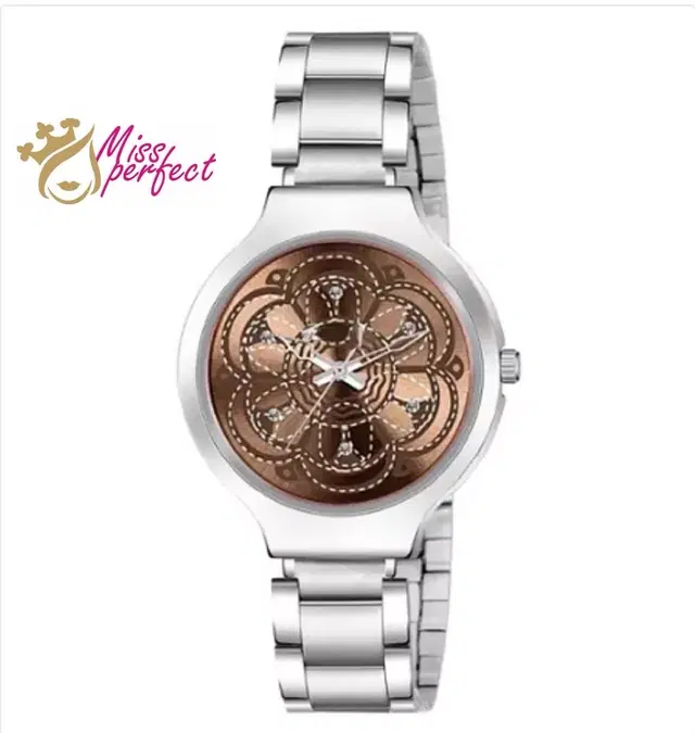 Analog Watch for Women & Girls (Silver)