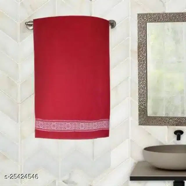 Cotton Bathing Towel, Red