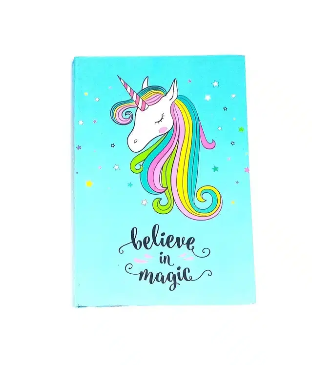 Unicorn Printed Ruled Diary for Girls, A5 Size, 50 Pages, Multicolor