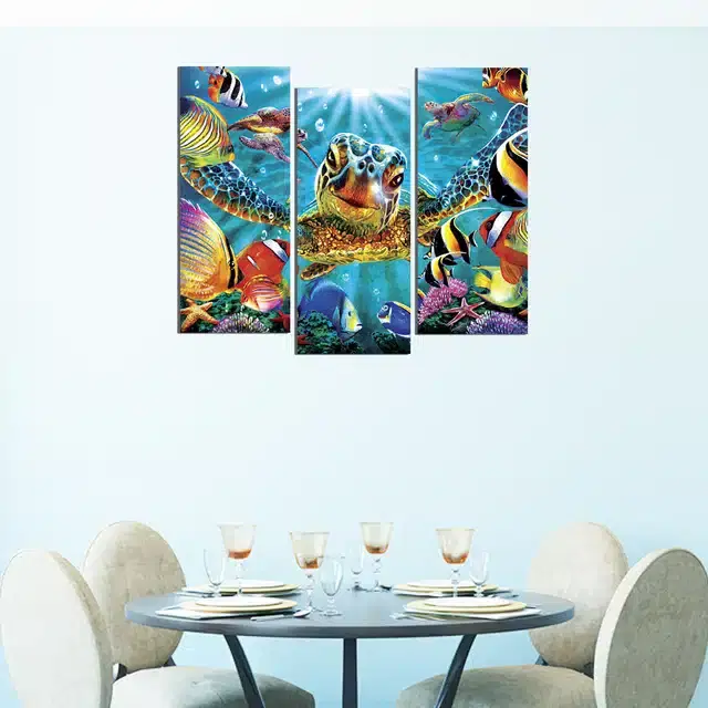 Wooden Wall Paintings, Set of 1, Multicolor, 24x16 Inches