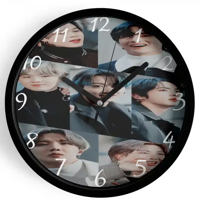 HD Printed Plastic Wall Clock, Multicolor, 10x10 Inches
