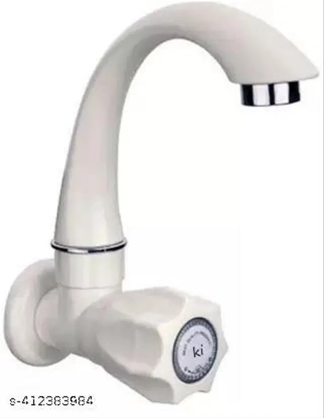 Plastic Swan Neck Tap, White