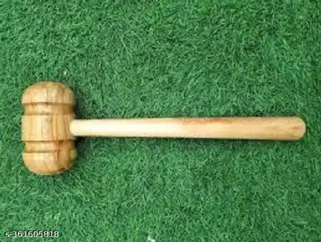 Wooden Cricket Bat Knocking Hammer, Brown