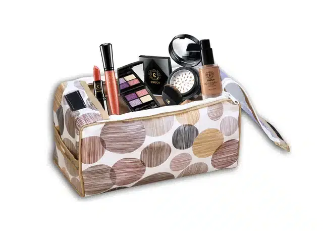 PVC Printed Makeup Storage Pouch, Multicolor