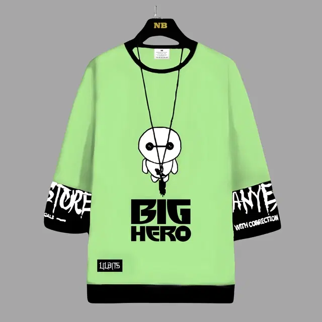 Cotton Blend Round Neck T-Shirts for Boys (Light Green, 8-9 Years)