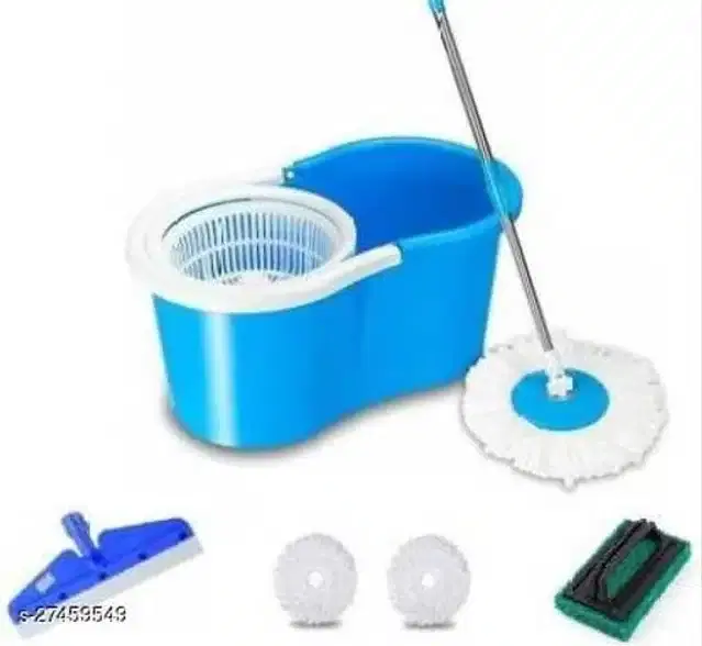 Spin Bucket Mop with Accessories, Assorted, Set of 3