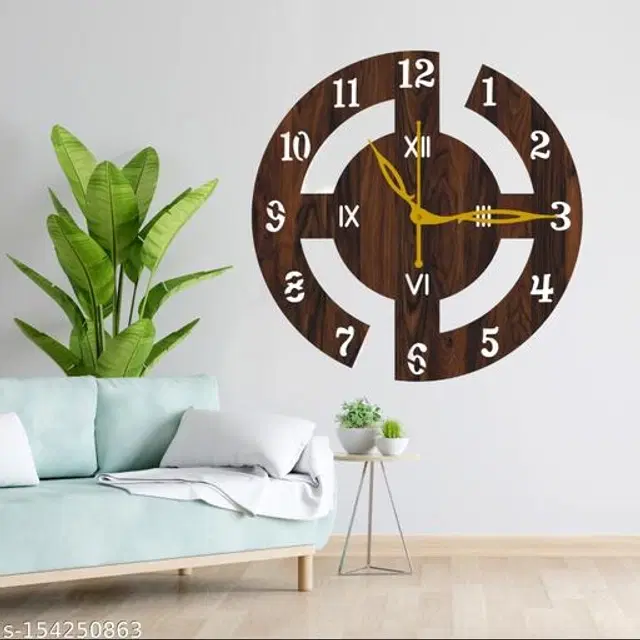 Wooden Wall Clock, Brown