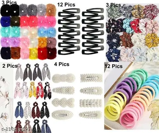 Fancy Hair Pins for Women, Pack of 36 (Multicolor)